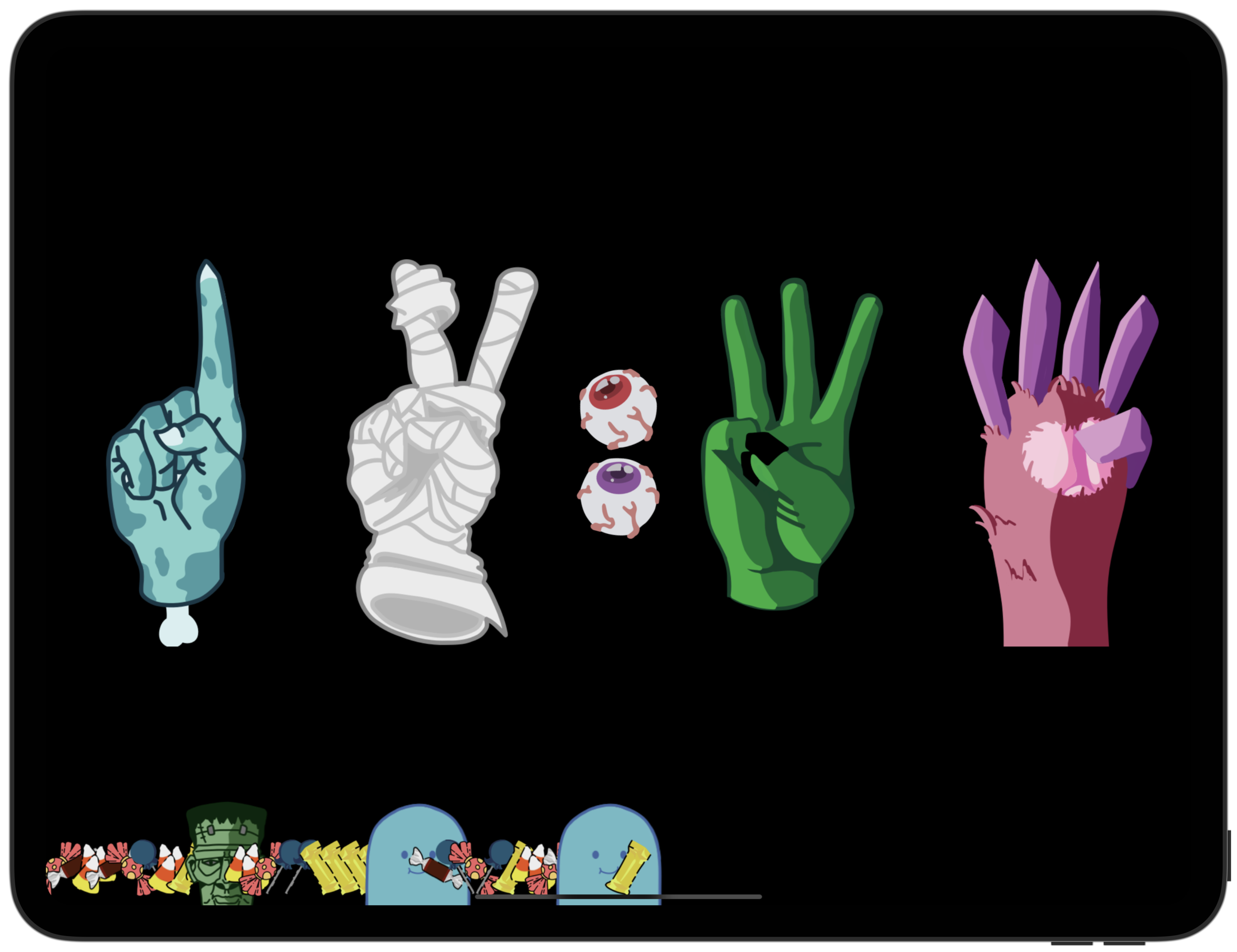 Monster Hands in Dark Mode