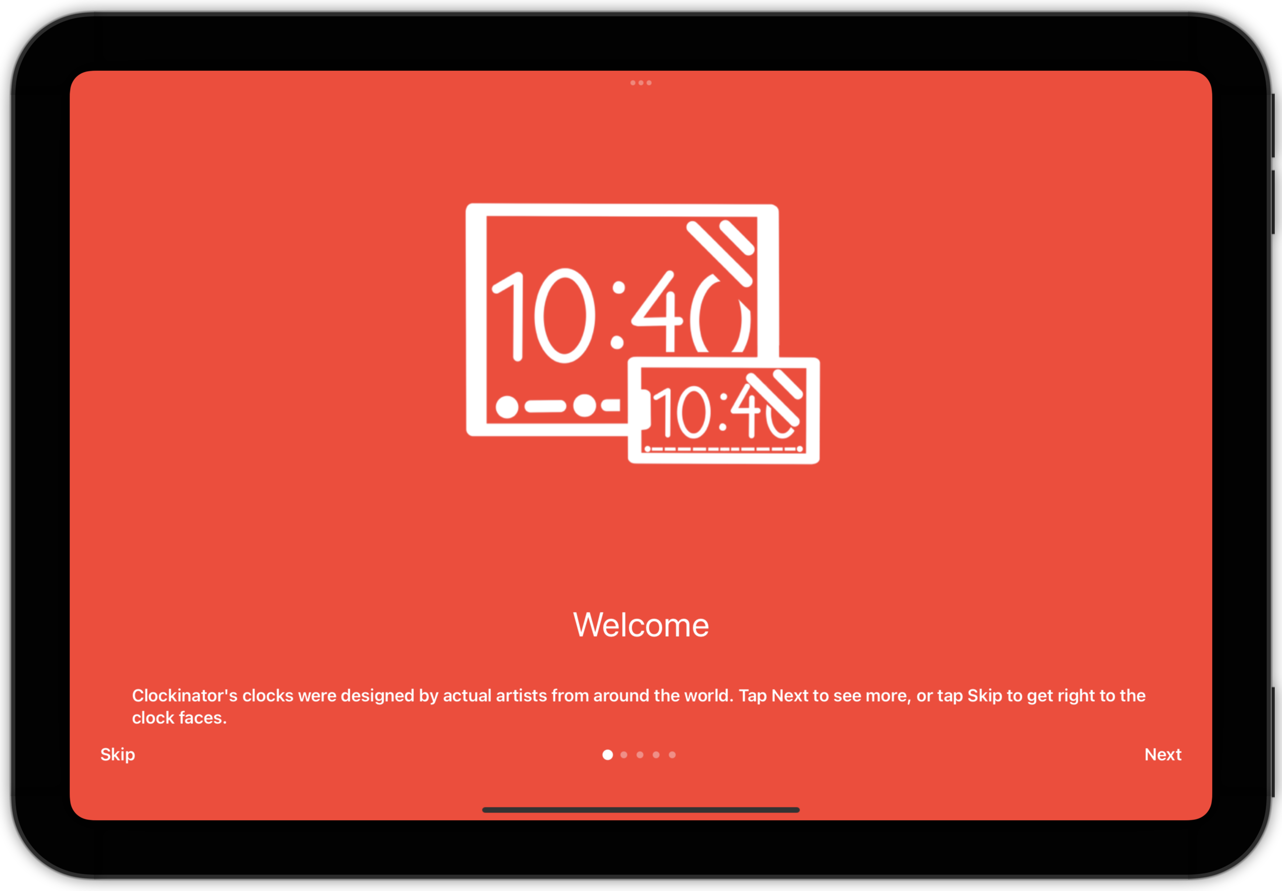 Onboarding for Christmas Clockinator iPad mini A17