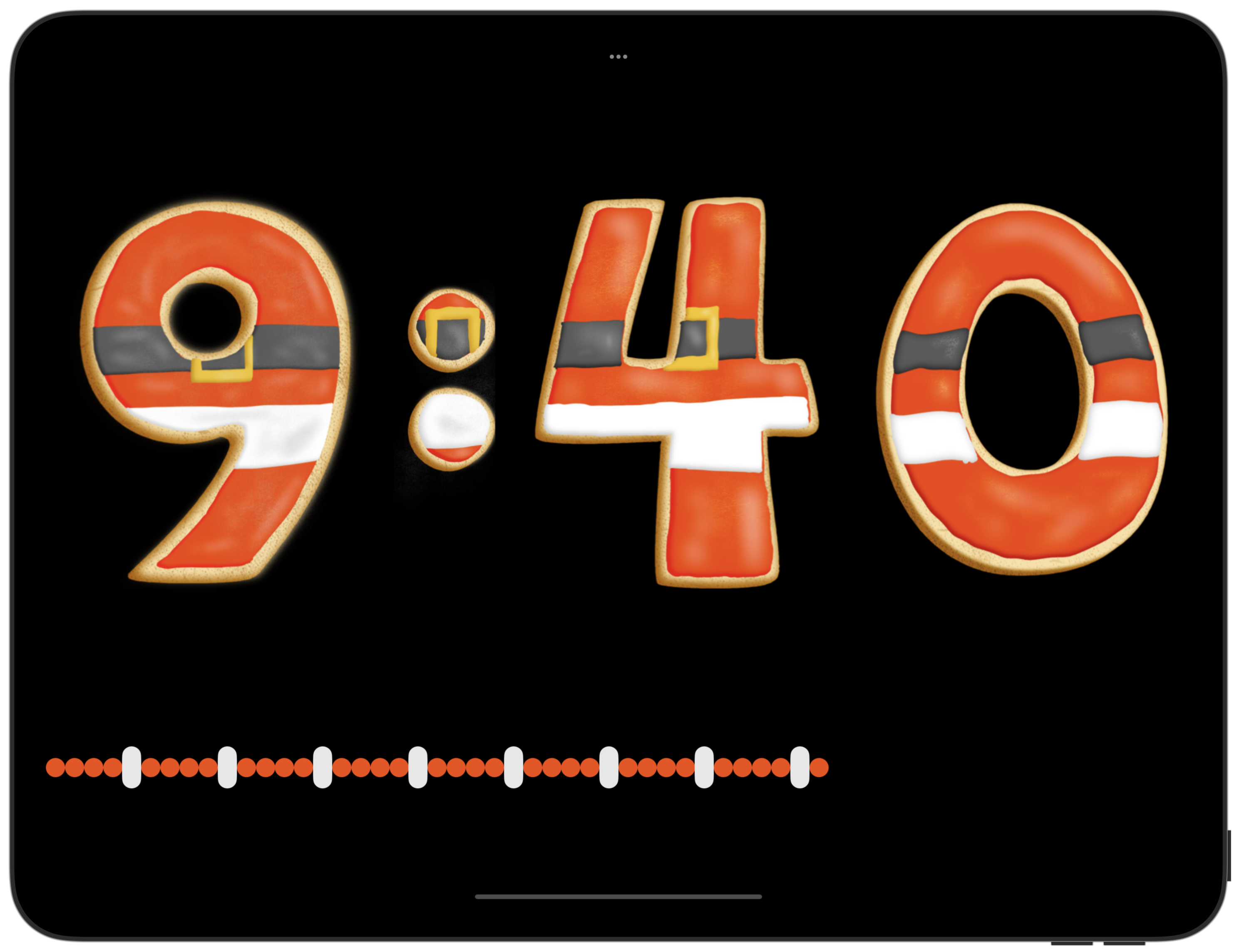 Santa Cookies in Dark Mode