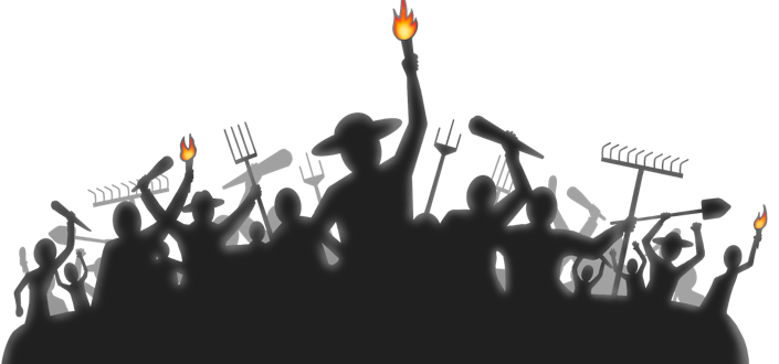 Angry Mob with pitchforks