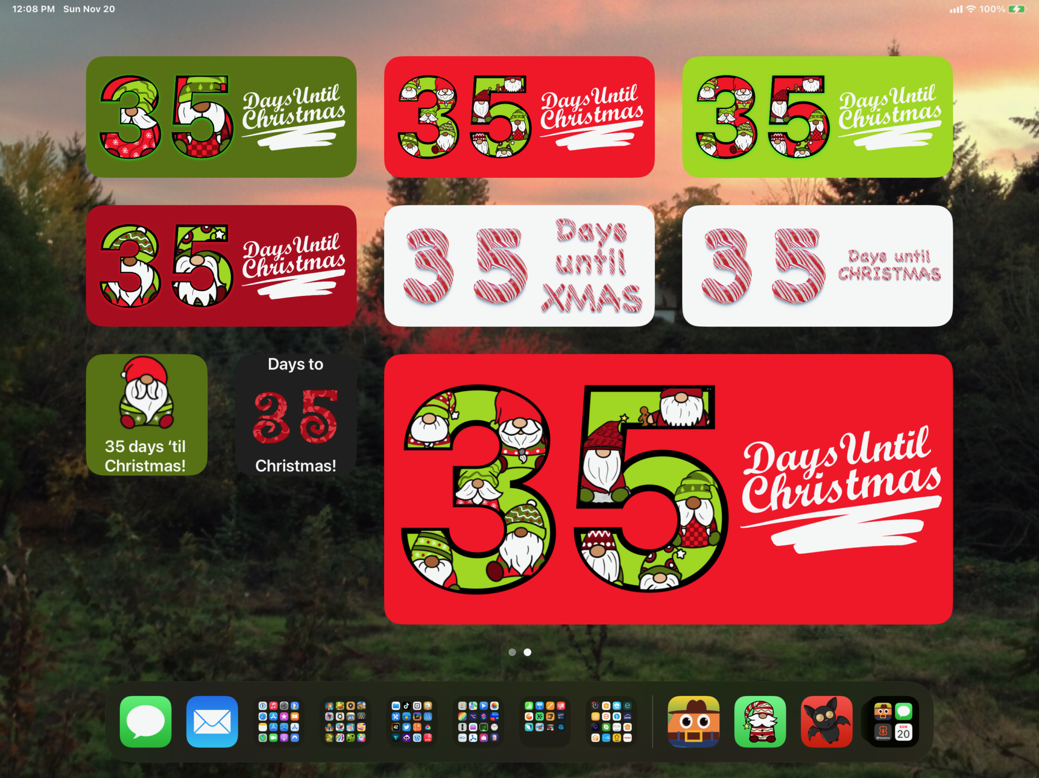 Widgit samples on an iPad